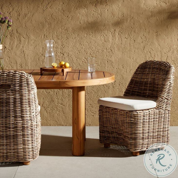 Messina Chunky Sand Woven Outdoor Dining Chair Set of 2