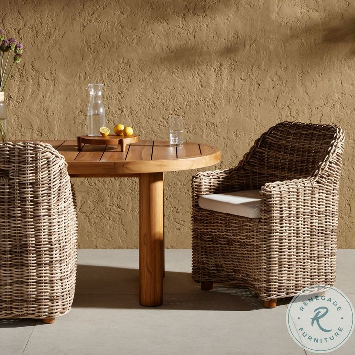 Messina Chunky Sand Woven Outdoor Dining Armchair