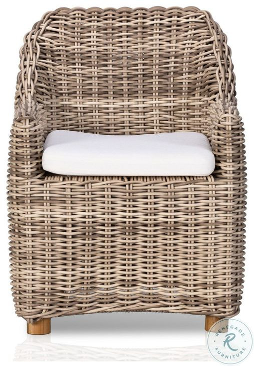 Messina Chunky Sand Woven Outdoor Dining Armchair