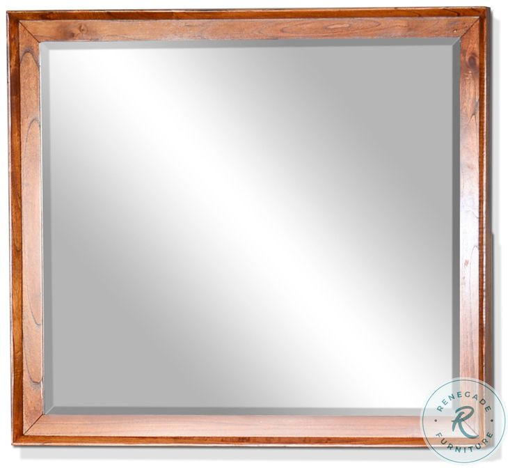 Golden Hearth Medium Brown 42" Rectangular Bedroom Mirror