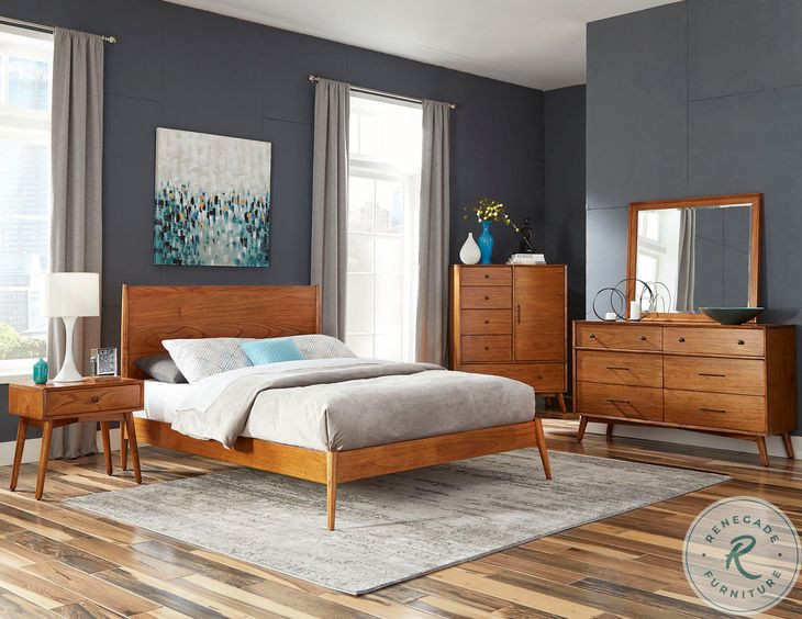 Golden Hearth Medium Brown 42" Rectangular Bedroom Mirror