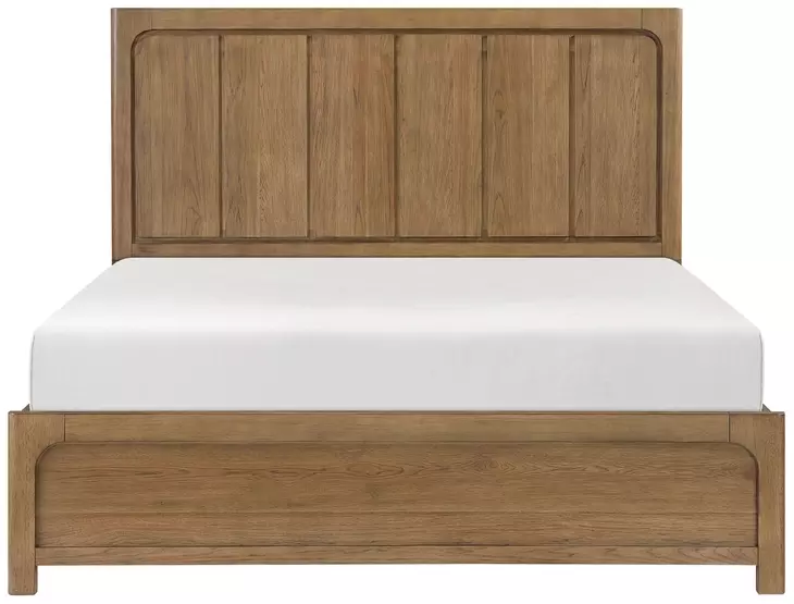 Charlotte Light Brown Queen Storage Platform Bed