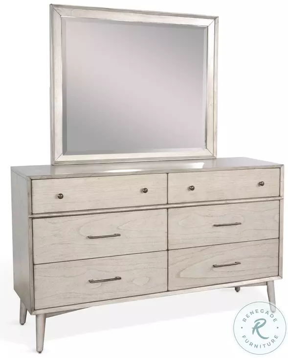 Cinnamon Mindi Gray Rectangular Dresser Mirror