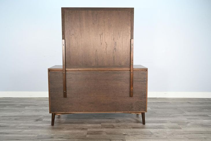 American Modern Walnut Rectangular Dresser Mirror