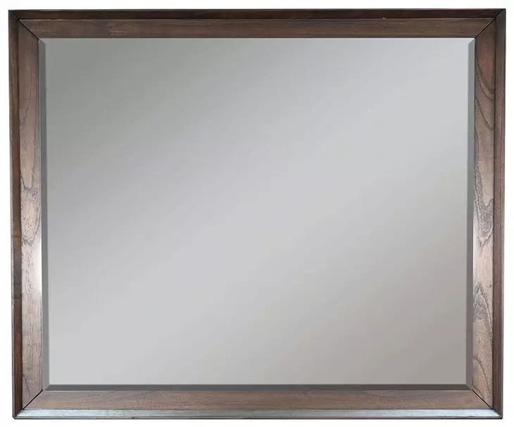 American Modern Walnut Rectangular Dresser Mirror