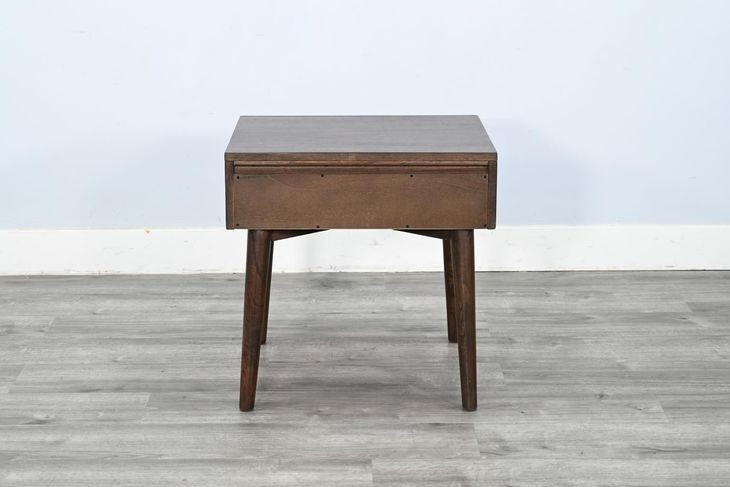 American Modern Walnut 1 Drawer Nightstand