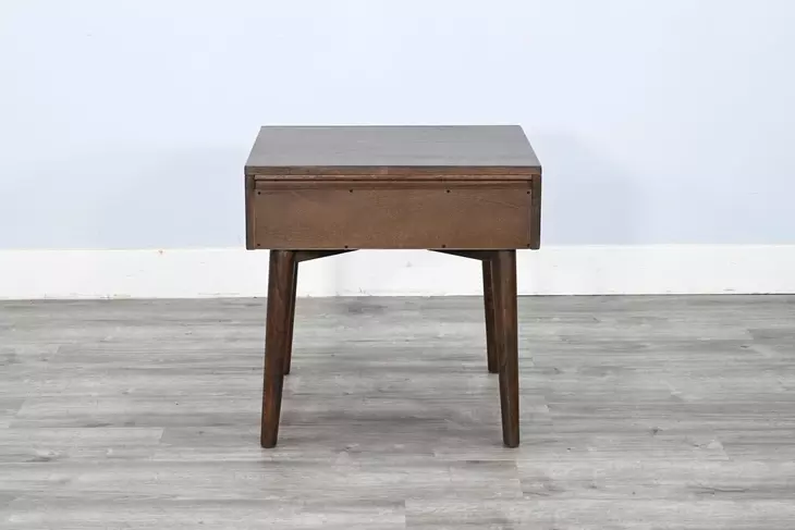 American Modern Walnut 1 Drawer Nightstand
