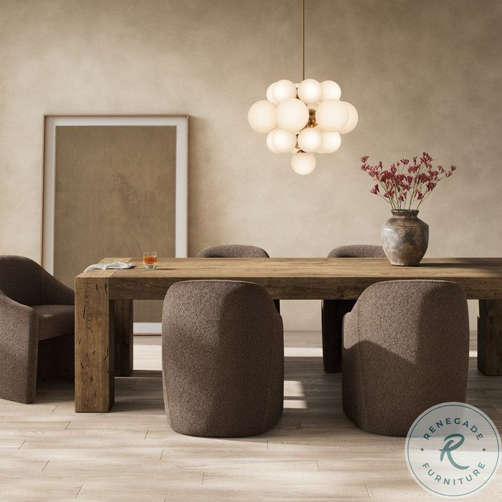 Abaso Rustic Wormwood Oak Rectangular Dining Room Set