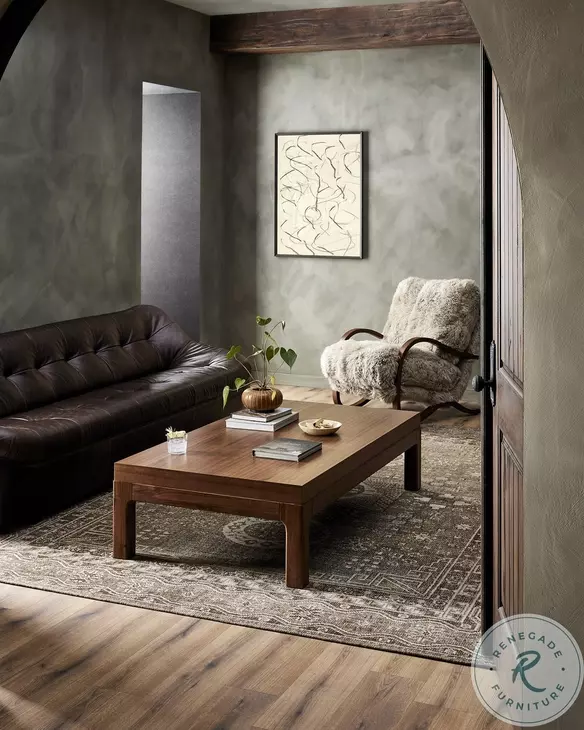 Arturo Natural Walnut Veneer Rectangular Coffee Table