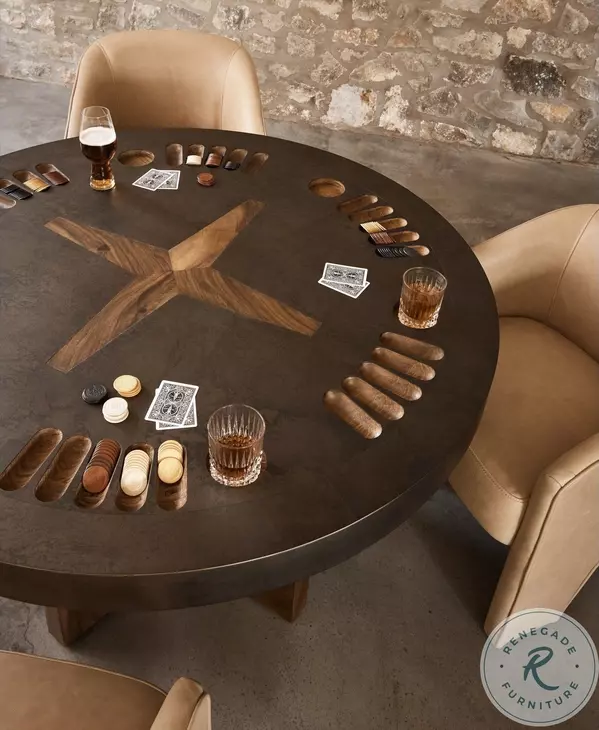 Poker Natural Brown Guanacaste Table