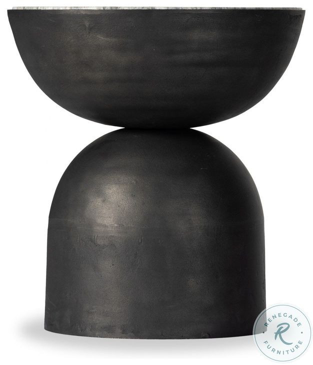 Corbett River Grey Marble Round Occassional Table Set