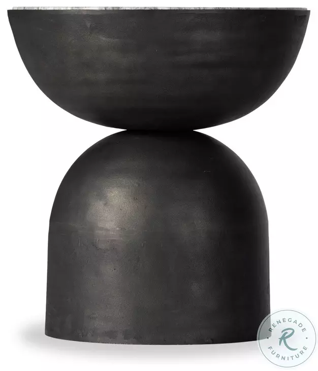 Corbett River Grey Marble Round Occassional Table Set