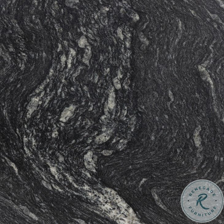 Corbett Polished Black Marble Round End Table