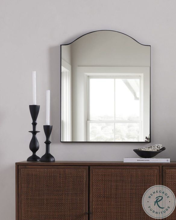Jacques Gunmetal Small Irregular Mirror