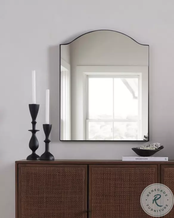 Jacques Gunmetal Small Irregular Mirror