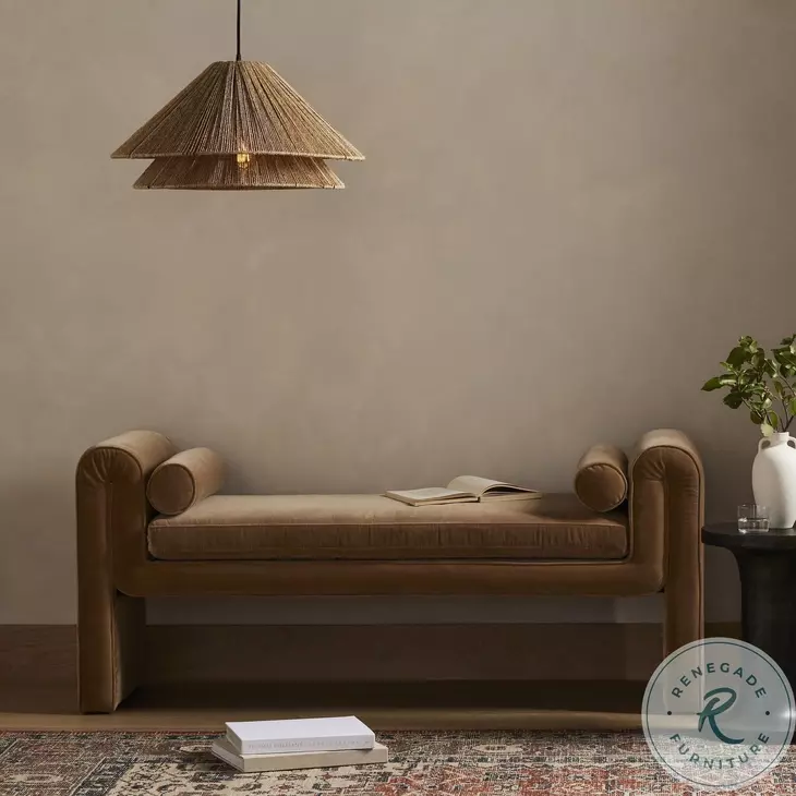 Mitchell Surrey Camel 63" Accent Bench