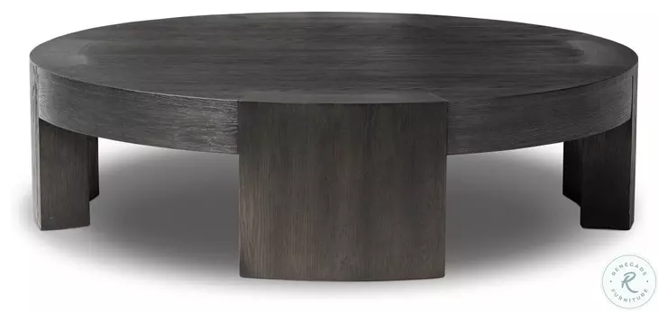 Sheffield Charcoal Oak Veneer Small Round Coffee Table