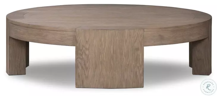 Sheffield Warm Natural Flat Oak Veneer Small Round Coffee Table
