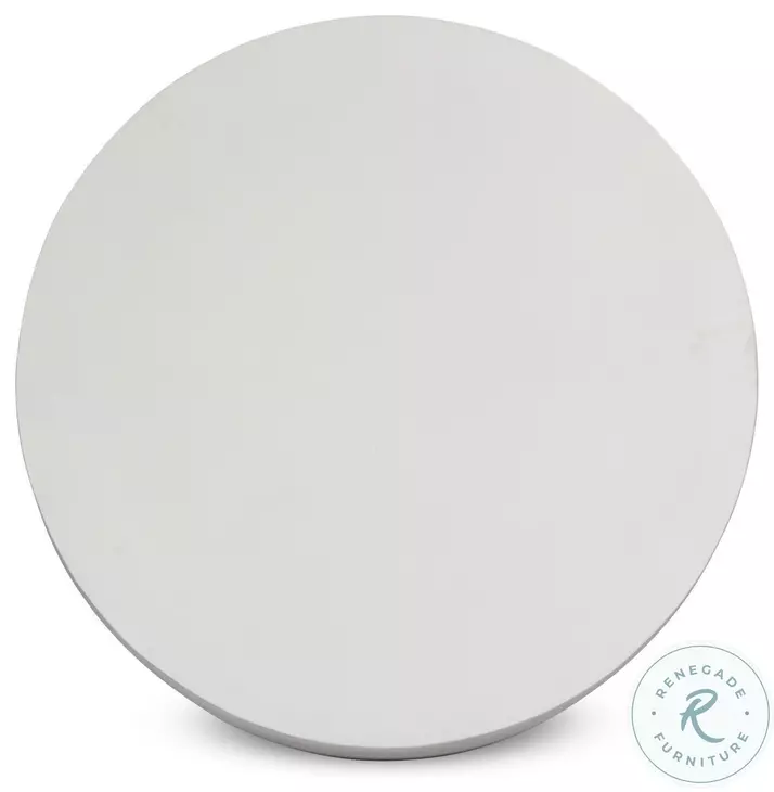 Javi Matte White Cast Aluminum Outdoor Round Coffee Table
