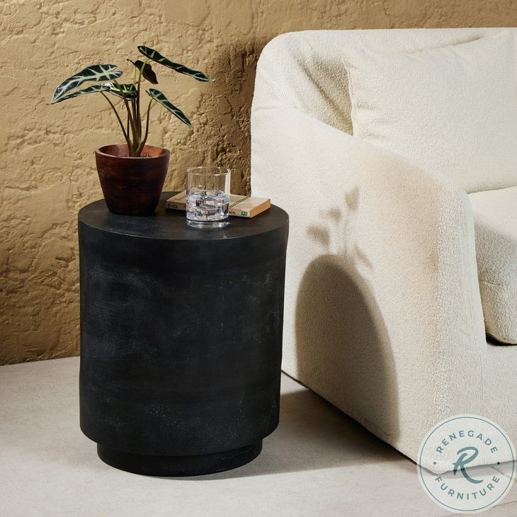 Javi Aged Grey Outdoor Round End Table