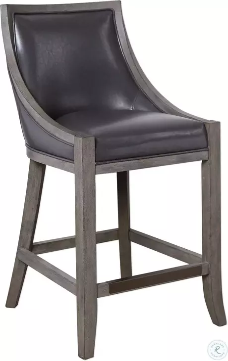 Riven Steel Gray Counter Height Stool