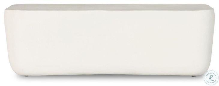 Basil Matte White Cast Aluminum Outdoor Rectangular Occassional Table Set