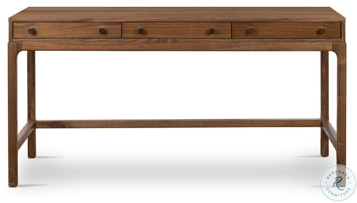 Arturo Natural Walnut Veneer 60" Drawer Desk