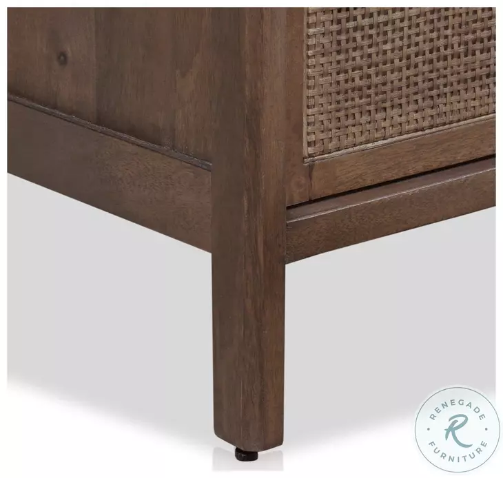 Sydney Brown Wash Mango Large 3 Drawer Nightstand