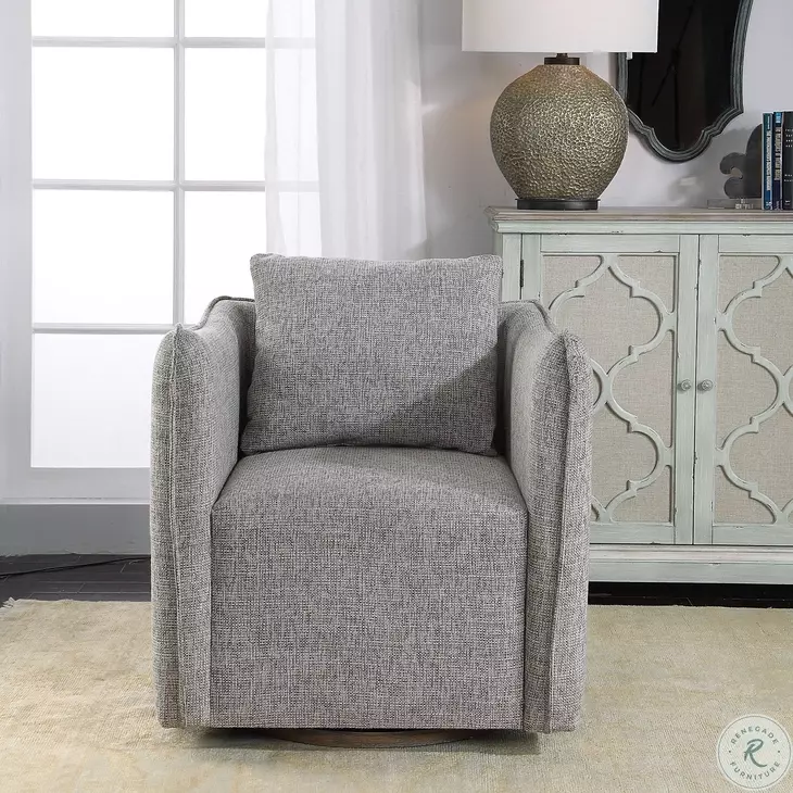 Zorric Neutral Stone Swivel Chair