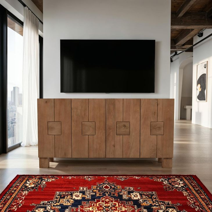 Sequoia Brown 4 Door Sideboard