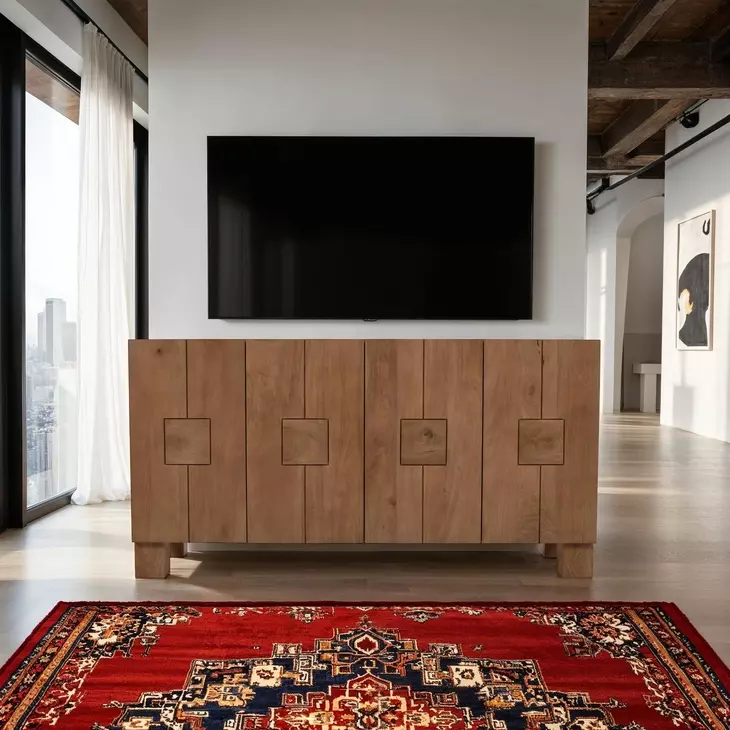 Sequoia Brown 4 Door Sideboard