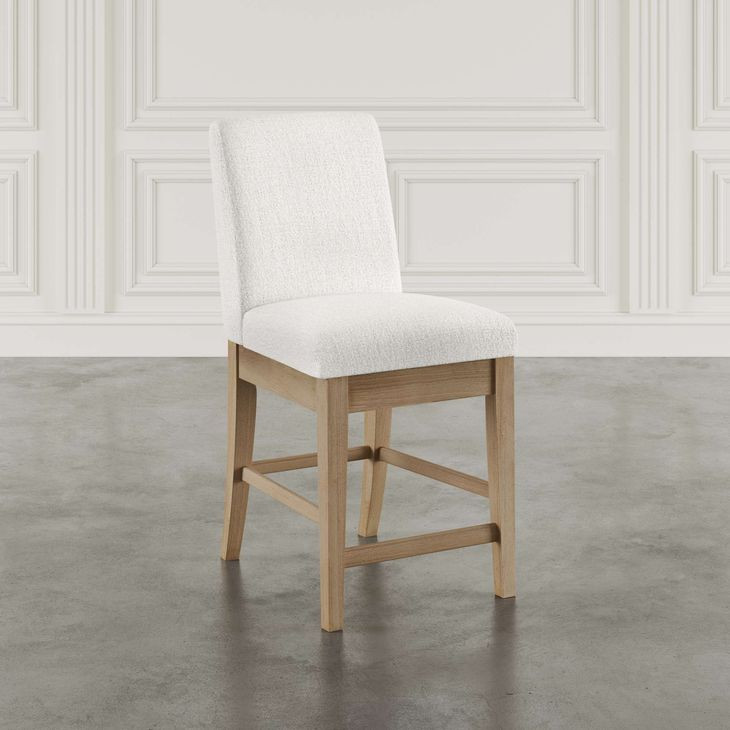 Sequoia Pearl Upholstered Counter Height Stool Set of 2