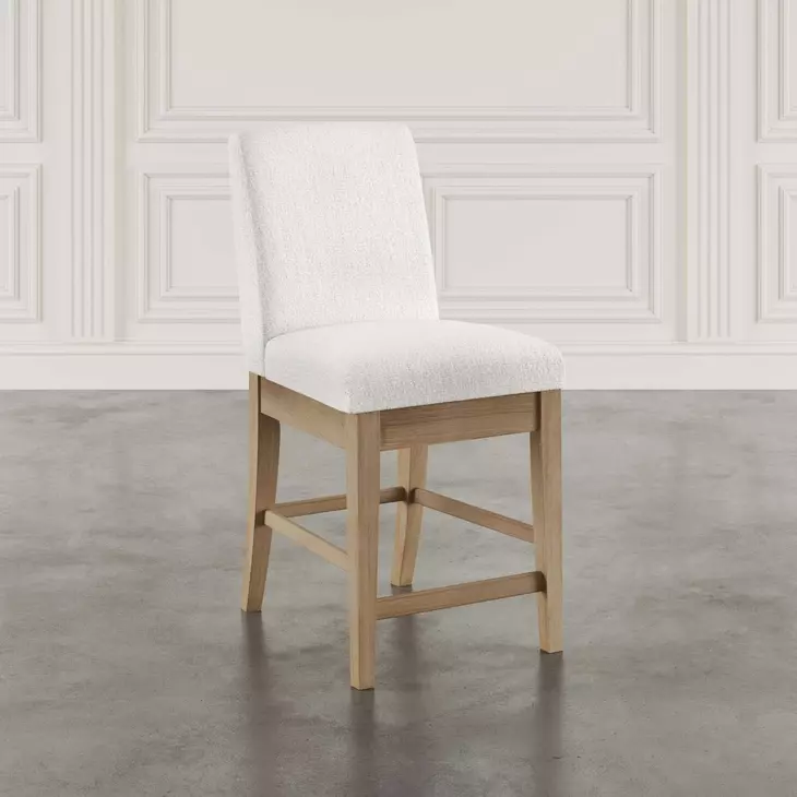 Sequoia Pearl Upholstered Counter Height Stool Set of 2