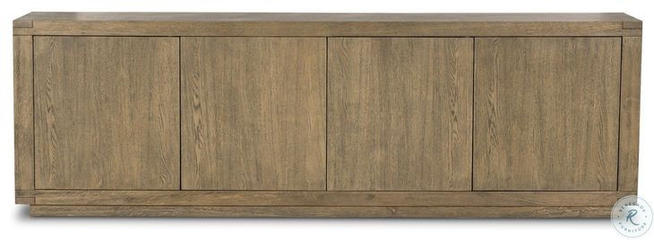 Warby Worn Oak Veneer 4 Door Sideboard