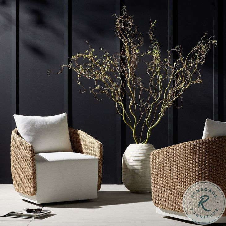 Maven Faux Hyacinth Outdoor Swivel Chair