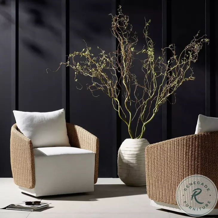 Maven Faux Hyacinth Outdoor Swivel Chair