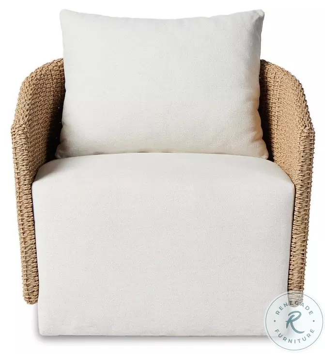 Maven Faux Hyacinth Outdoor Swivel Chair