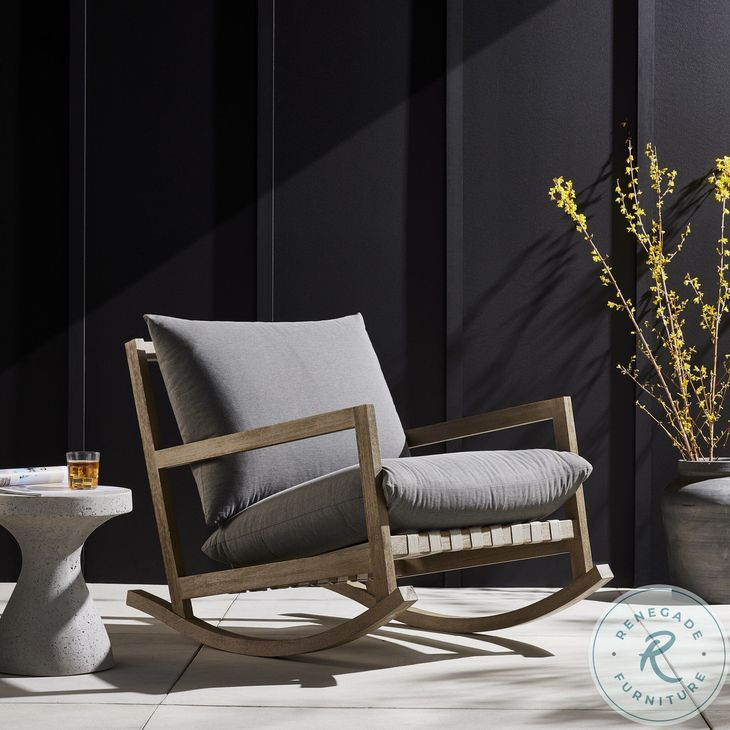 Aiken Venao Charcoal Outdoor Rocking Chair