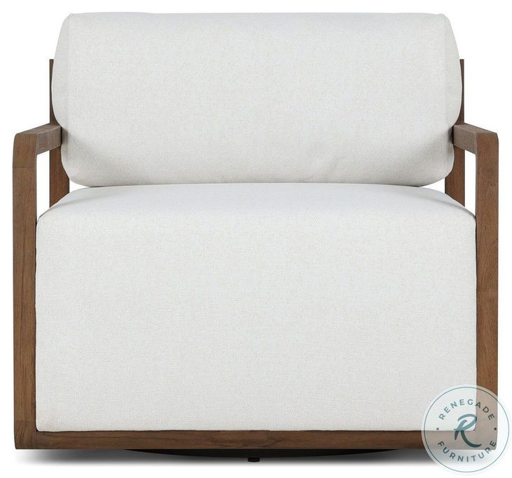 Stroud Stained Toasted Brown Outdoor Swivel Chair