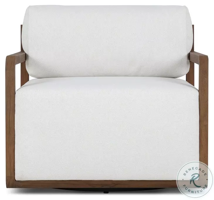 Stroud Stained Toasted Brown Outdoor Swivel Chair