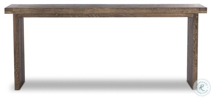 Warby Worn Oak Veneer 78" Console Table