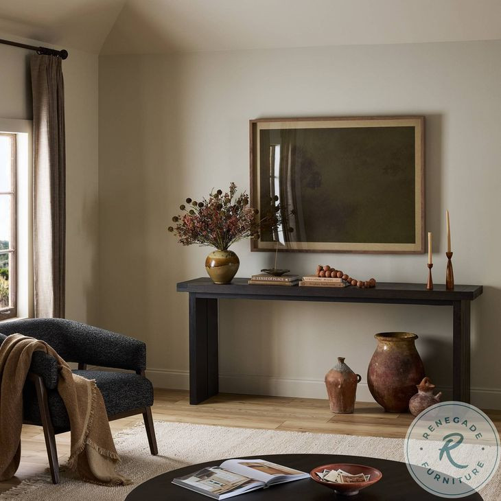 Warby Worn Black Veneer 78" Console Table