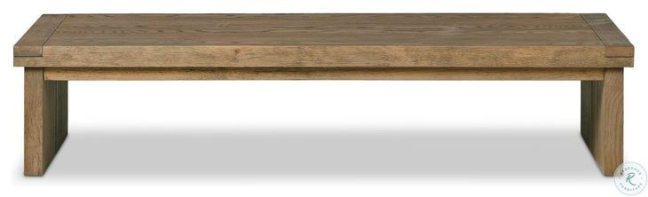 Warby Worn Oak Veneer Rectangular Coffee Table