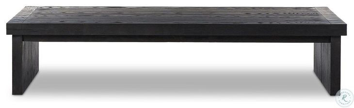 Warby Worn Black Veneer Rectangular Occassional Table Set