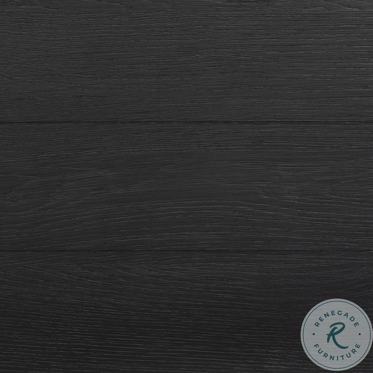 Warby Worn Black Oak Veneer 1 Drawer Nightstand