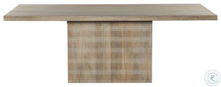 Kelby Light Wash Carved Mango 84" Rectangular Dining Table