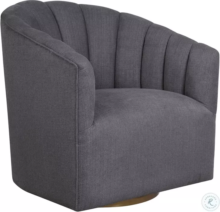 Traxon Charcoal Gray Swivel Chair