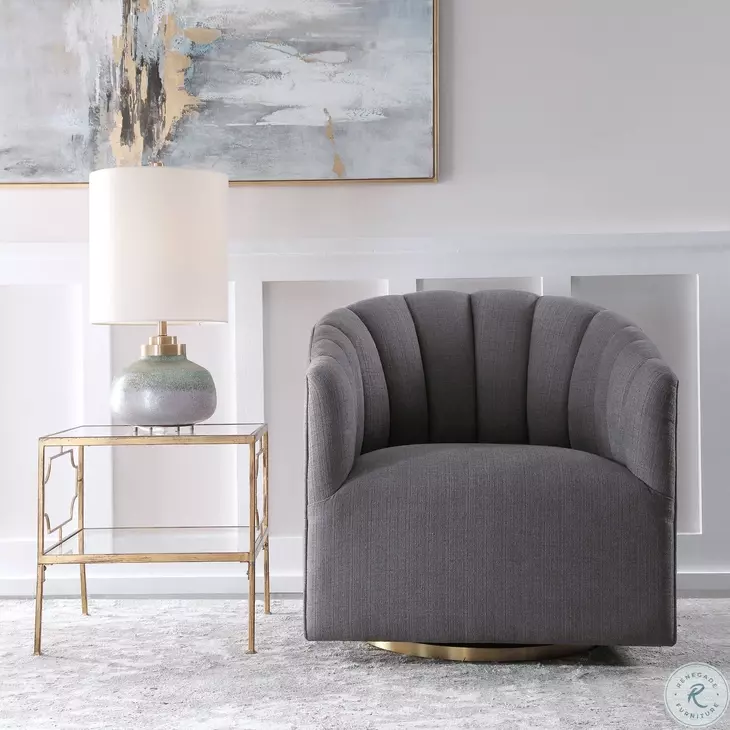 Traxon Charcoal Gray Swivel Chair