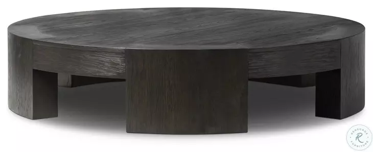 Sheffield Charcoal Oak Veneer Large Round Coffee Table