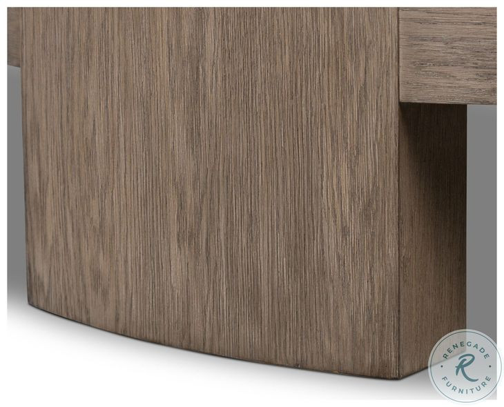 Sheffield Warm Natural Flat Oak Veneer Large Round Coffee Table